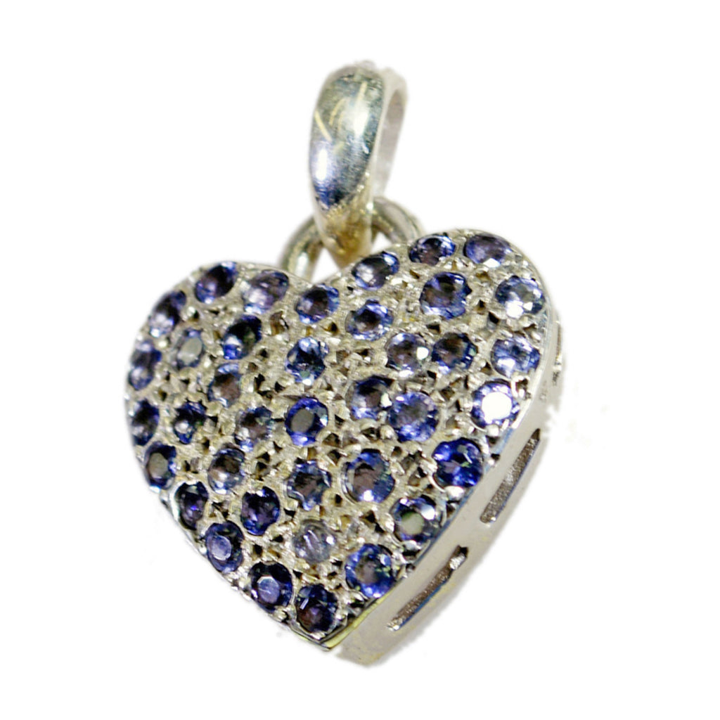Iolite Dainty African Sterling Silver multiple Blue Pendant