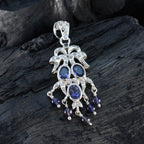 Iolite Featherlight Australian 925 Silver multiple Yasmin Signet Blue Pendant Jewelry