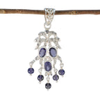 Iolite Featherlight Australian 925 Silver multiple Blue Pendant