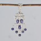 Iolite Featherlight Australian 925 Silver multiple Yasmin Signet Blue Pendant Jewelry