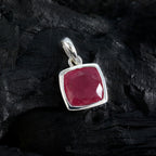 Indian Ruby Dainty Italian 925 Silver Solitaire Nella propsel Red Pendant Jewelry