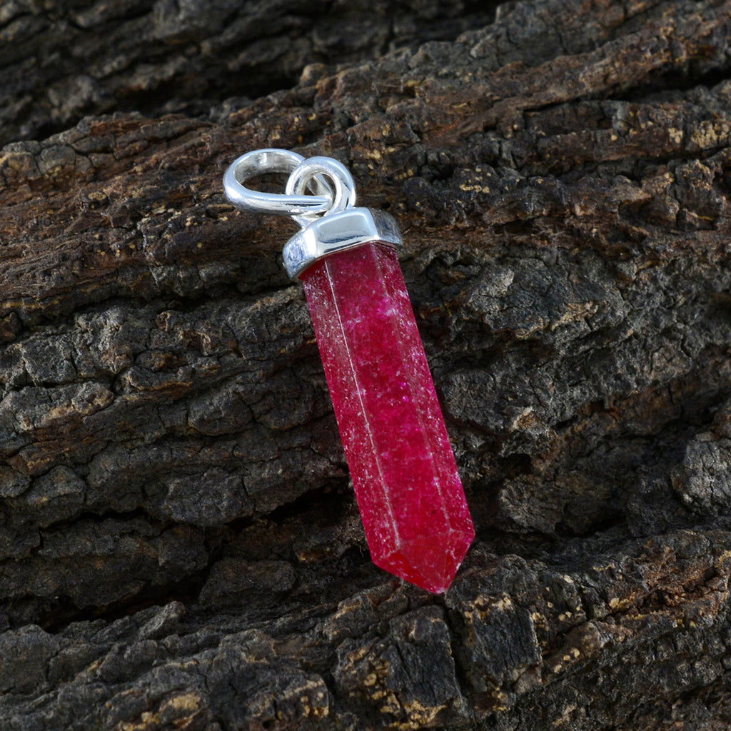 Indian Ruby Tiny Moroccan Silver Solitaire Laura Love Red Pendant Jewelry