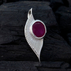 Indian Ruby Dainty Spanish 925 Silver Solitaire Katarina Modern Red Pendant Jewelry