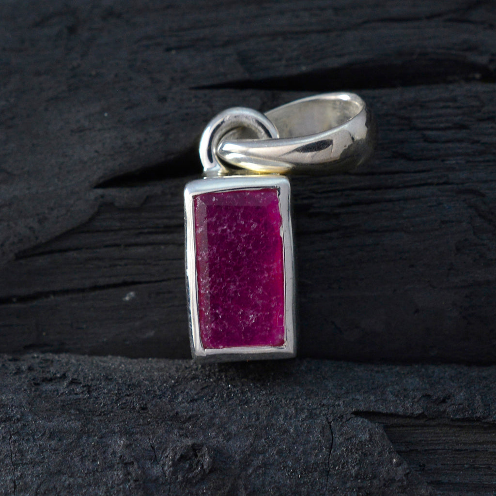 Indian Ruby Delicate Spanish Silver Solitaire Stella Heart Red Pendant Jewelry
