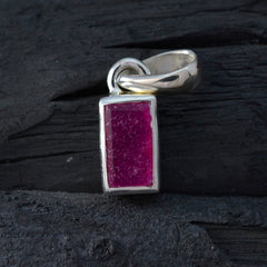 Indian Ruby Delicate Spanish Silver Solitaire Stella Heart Red Pendant Jewelry