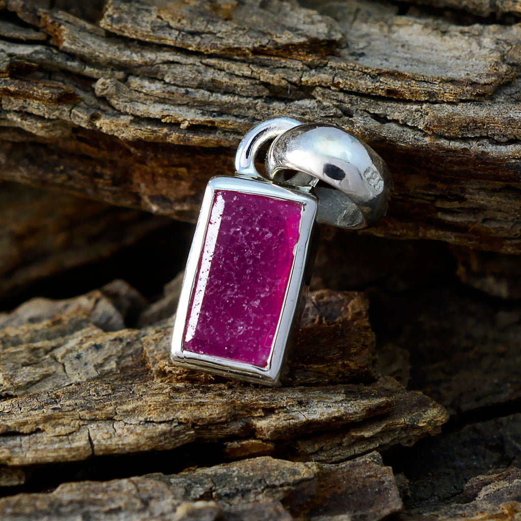 Indian Ruby Delicate Spanish Silver Solitaire Stella Heart Red Pendant Jewelry
