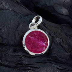 Indian Ruby Featherlight French 92.5 Silver Solitaire María Engagement Red Pendant Jewellery