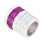 Indian Ruby Slim Moroccan 92.5 Silver multiple Red Pendant