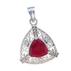 Indian Ruby Eye-catching Indian 92.5 Silver multiple Putri Rope-Wire Red Pendant Jewellery