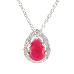 Indian Ruby Dainty Australian 925 Silver multiple Red Pendant