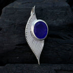 Indian Blue Sapphire Dainty French 92.5 Silver Solitaire Katharina Contemporary Blue Pendant Jewellery