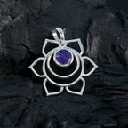 Indian Blue Sapphire Dainty Spanish 92.5 Silver Solitaire Ines Rope-Wire Blue Pendant Jewellery