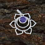 Indian Blue Sapphire Dainty Spanish 92.5 Silver Solitaire Ines Rope-Wire Blue Pendant Jewellery