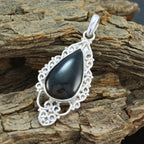 Jasper Essential Russian 925 Silver Solitaire Zoe Rope-Wire Gray Pendant Jewelry