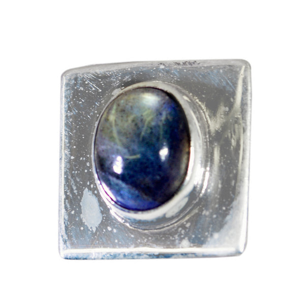 Labradorite Featherlight Latin American Silver Solitaire Grey Pendant