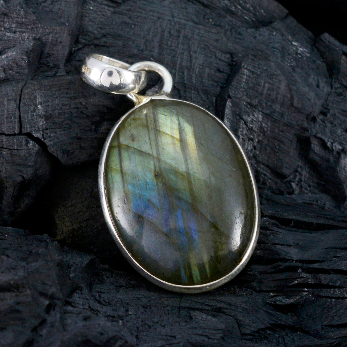 Labradorite Eye-catching Mexican Sterling Silver Solitaire Sofia Romantic Gray Pendant Jewellery