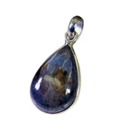 Labradorite Essential American 925 Silver Solitaire Amanda wedding Gray Pendant Jewelry