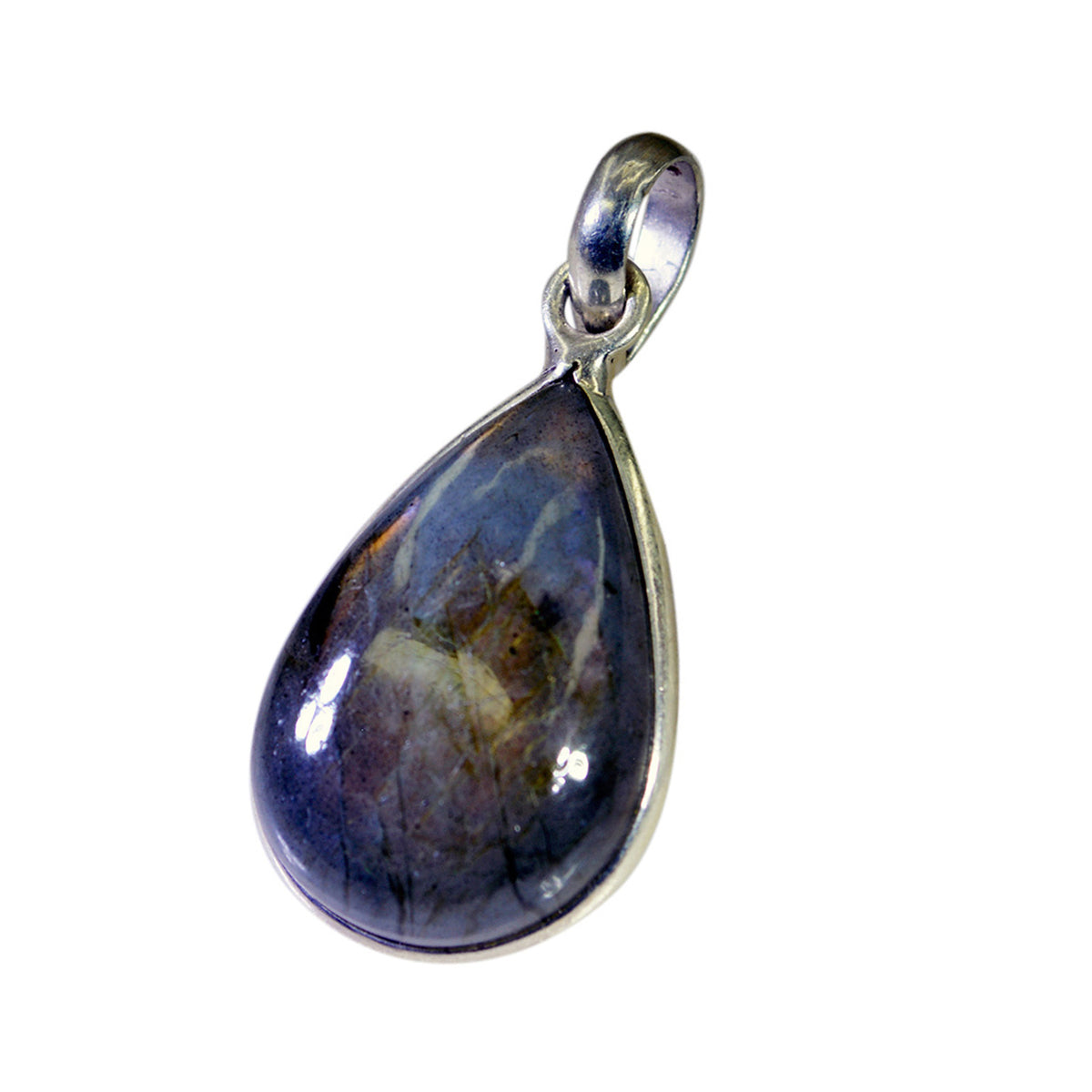 Labradorite Essential American 925 Silver Solitaire Amanda wedding Gray Pendant Jewelry