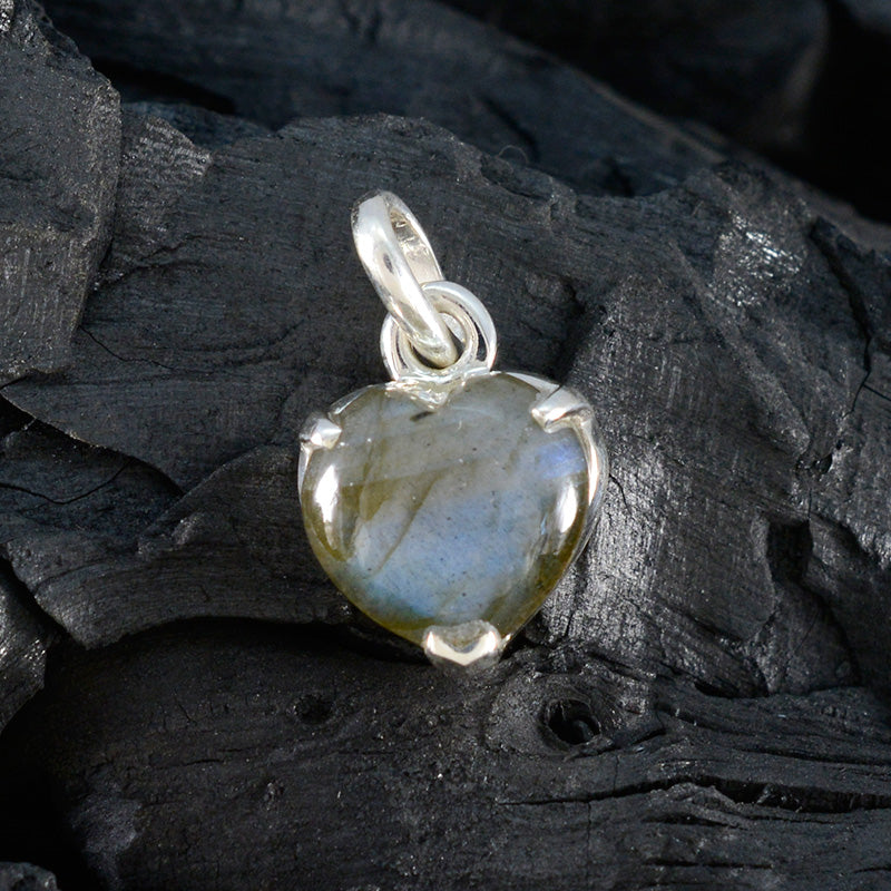Labradorite Delicate German 92.5 Silver Solitaire Florencia Feminine Gray Pendant Jewellery