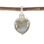 Labradorite Delicate German 92.5 Silver Solitaire Grey Pendant