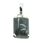 Labradorite Delicate Italian Silver Solitaire Grey Pendant