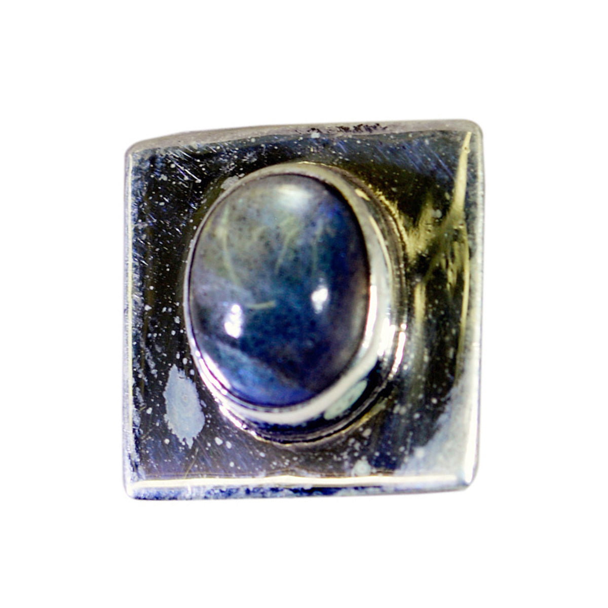 Labradorite Dainty German 925 Silver Solitaire Grey Pendant Immagine principale del prodotto