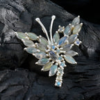 Labradorite Statement Moroccan Sterling Silver multiple Leah Luxurious Gray Pendant Jewellery