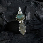 Labradorite Whisper-thin Latin American Silver Toi et Moi Freya Heart Gray Pendant Jewelry