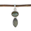 Labradorite Whisper-thin Latin American Silver Toi et Moi Grey Pendant