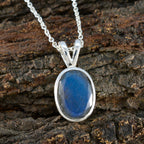 Labradorite Classic Russian Sterling Silver Solitaire Aurora Trendy Gray Pendant Jewellery