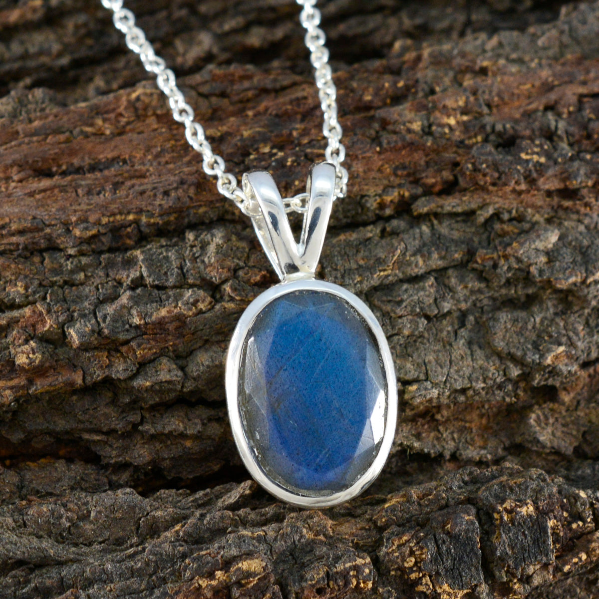 Labradorite Classic Russian Sterling Silver Solitaire Aurora Trendy Gray Pendant Jewellery