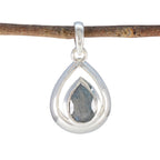 Labradorite Delicate Spanish 92.5 Silver Solitaire Grey Pendant