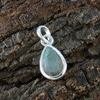 Labradorite Elegant Korean Silver Solitaire Soo-jin Modern Gray Pendant Jewelry