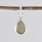 Labradorite Elegant Korean Silver Solitaire Soo-jin Modern Gray Pendant Jewelry