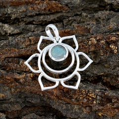 ラブラドライトの繊細なフレンチシルバーソリティア イネス ロープワイヤー グレーペンダントジュエリー