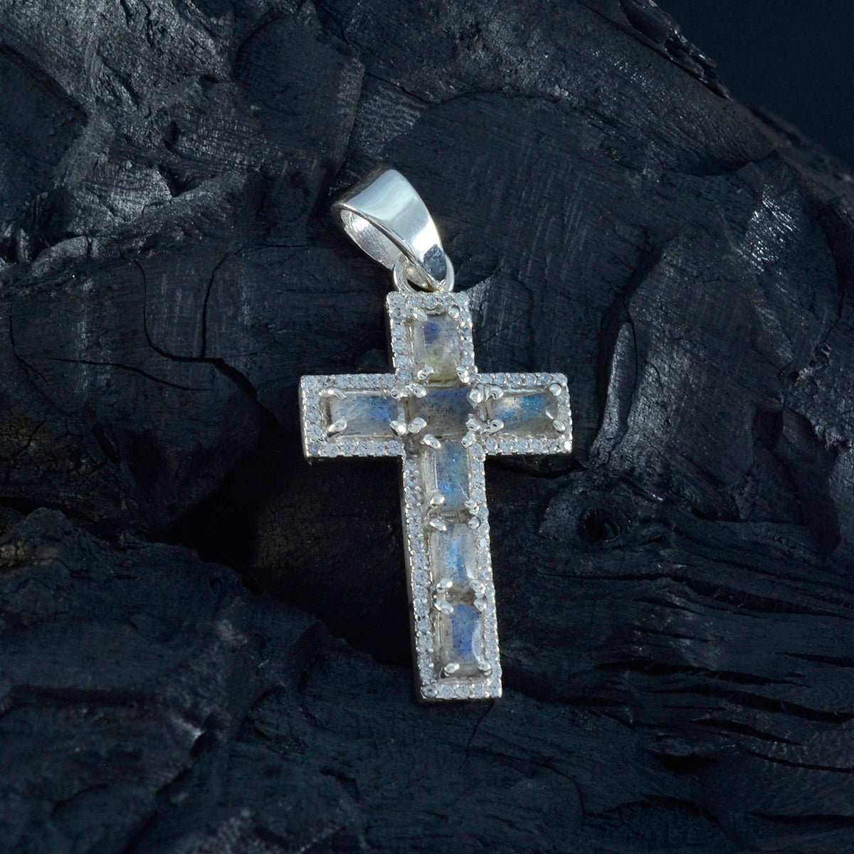 Labradorite Dainty African 92.5 Silver multiple Zoe Sophisticated Gray Pendant Jewellery