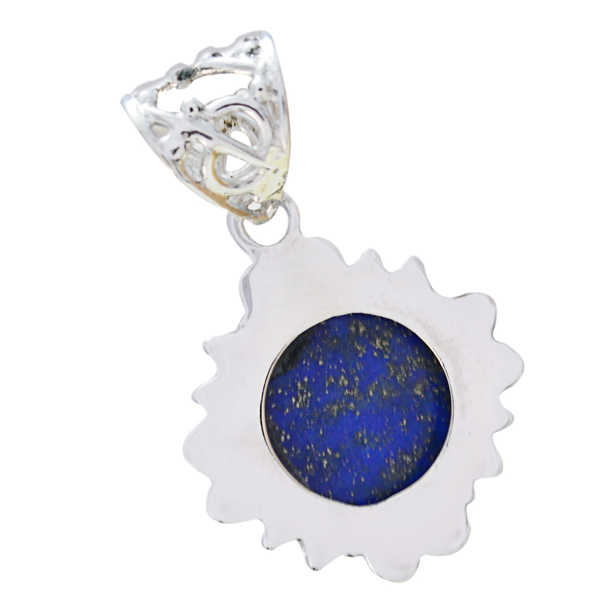Ciondolo in filo di corda Lucia in argento sterling messicano, piccolo e solitario, blu, con lapislazzuli Immagine principale del prodotto