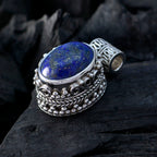 Lapis Lazuli Edgy Russian 92.5 Silver Solitaire Zoey Rope-Wire Blue Pendant Jewellery