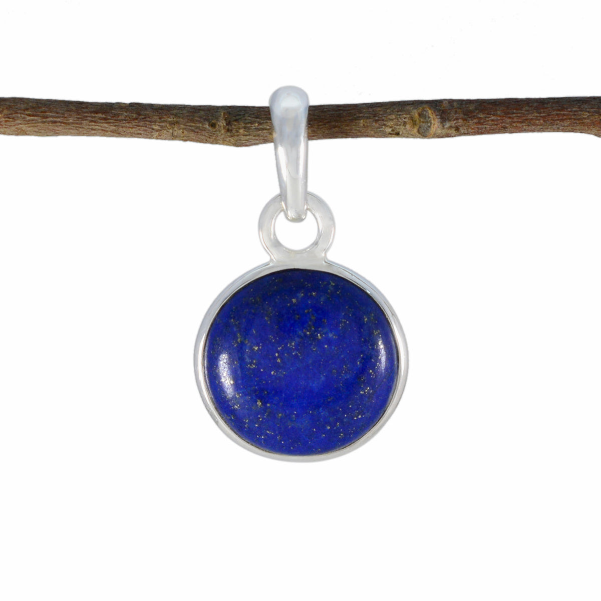 Lapis Lazuli Whisper-thin Latin American Silver Solitaire Blue Pendant Hoofdafbeelding