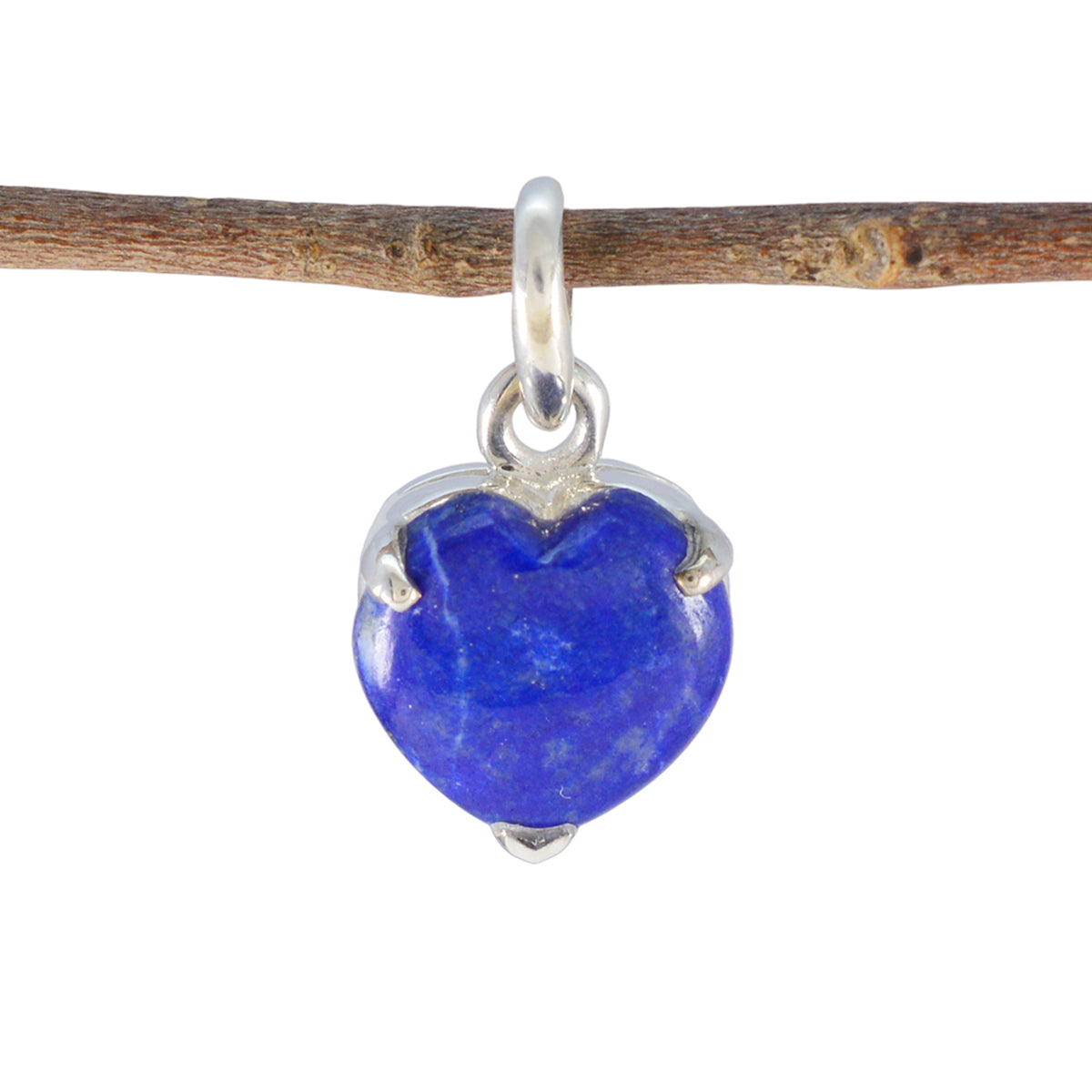 Lapis Lazuli Delicate Italian Silver Solitaire Blue Pendant