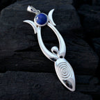 Lapis Lazuli Tiny German Sterling Silver Solitaire Emily Engagement Blue Pendant Jewellery