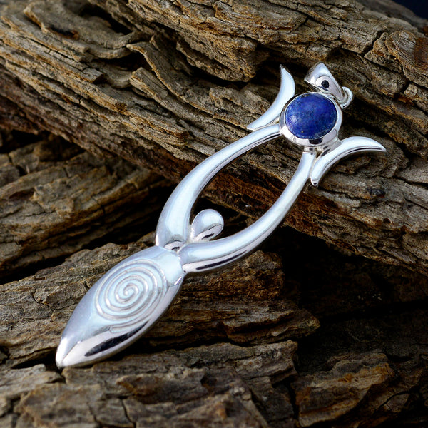 Lapis Lazuli Tiny German Sterling Silver Solitaire Emily Engagement Blue Pendant Jewellery