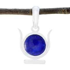 Lapis Lazuli Delicate German Sterling Silver Solitaire Blue Pendant