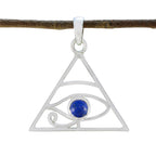 Lapis Lazuli Whisper-thin German Silver Solitaire Blue Pendant
