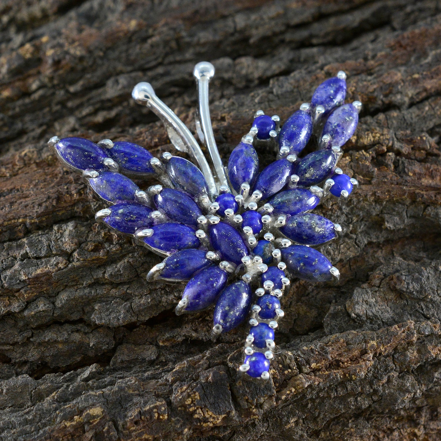 Lapis Lazuli Statement American Silver multiple Agnes Glamorous Blue Pendant Jewelry