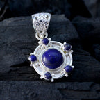 Lapis Lazuli Tiny Russian Sterling Silver multiple Luna Contemporary Blue Pendant Jewellery