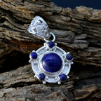 Lapis Lazuli Tiny Russian Sterling Silver multiple Luna Contemporary Blue Pendant Jewellery