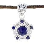 Lapis Lazuli Tiny Russian Sterling Silver multiple Blue Pendant
