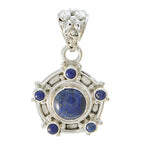 Lapis Lazuli Tiny Russian Sterling Silver multiple Luna Contemporary Blue Pendant Jewellery