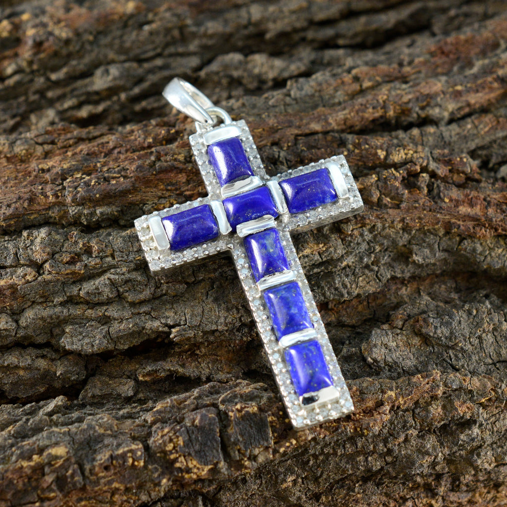 Lapis Lazuli Tiny African 92.5 Silver multiple Yasmin Contemporary Blue Pendant Jewellery